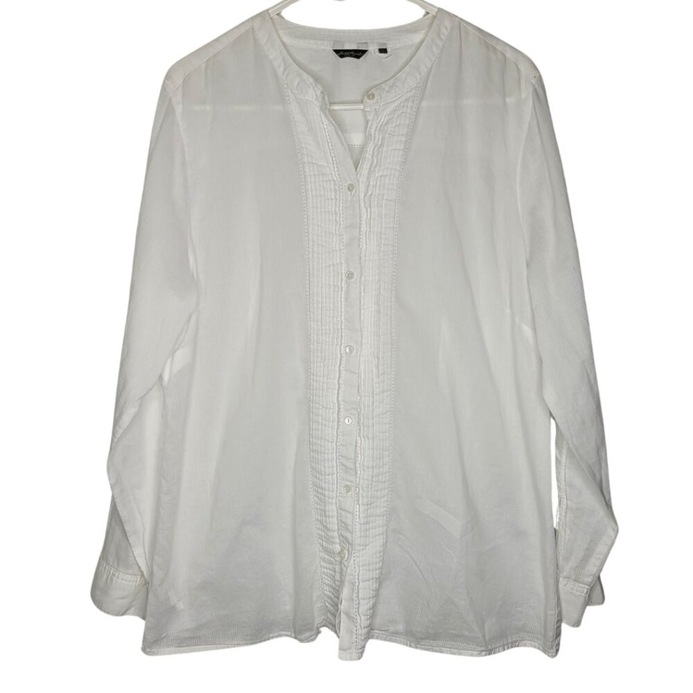 100% Cotton White Button Down Shirt Size XL